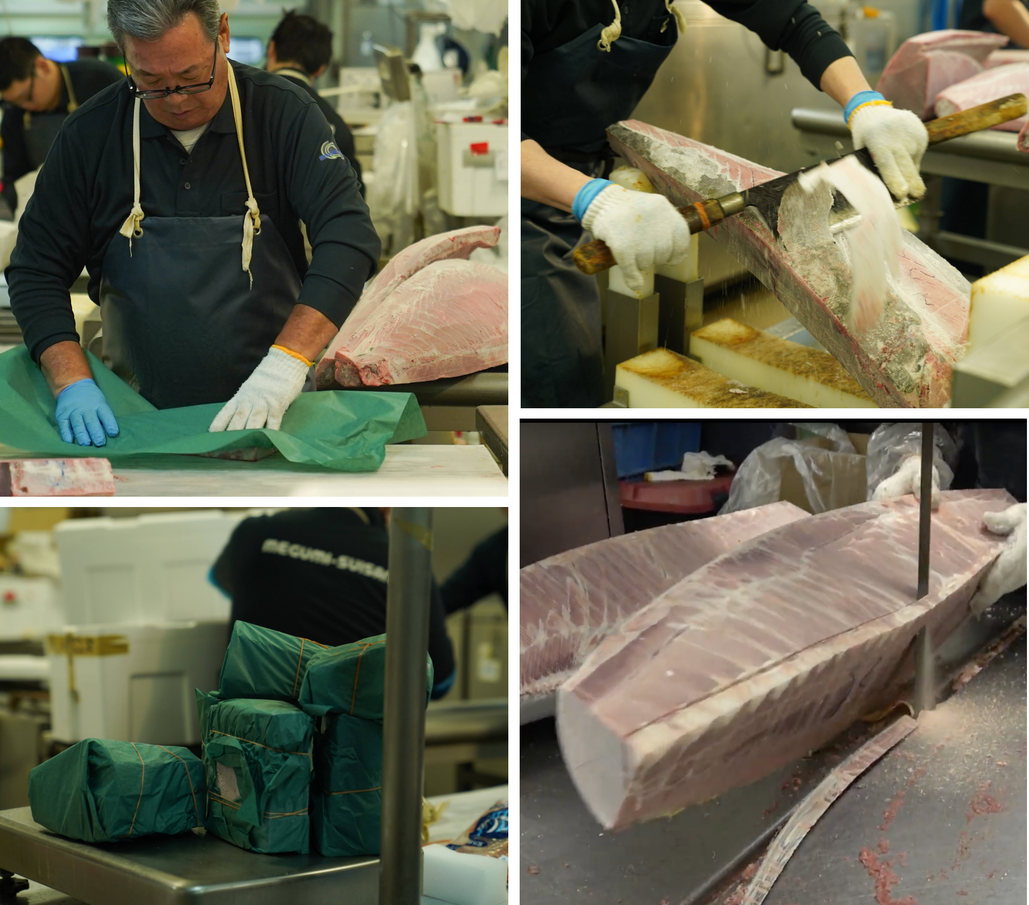 マグロ製品 加工風景